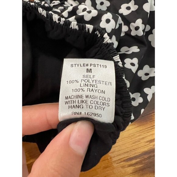 Pretty Garbage Women Floral Tied Crop Top Size Medium Boho Peasant Hippie Preppy - Picture 11 of 12